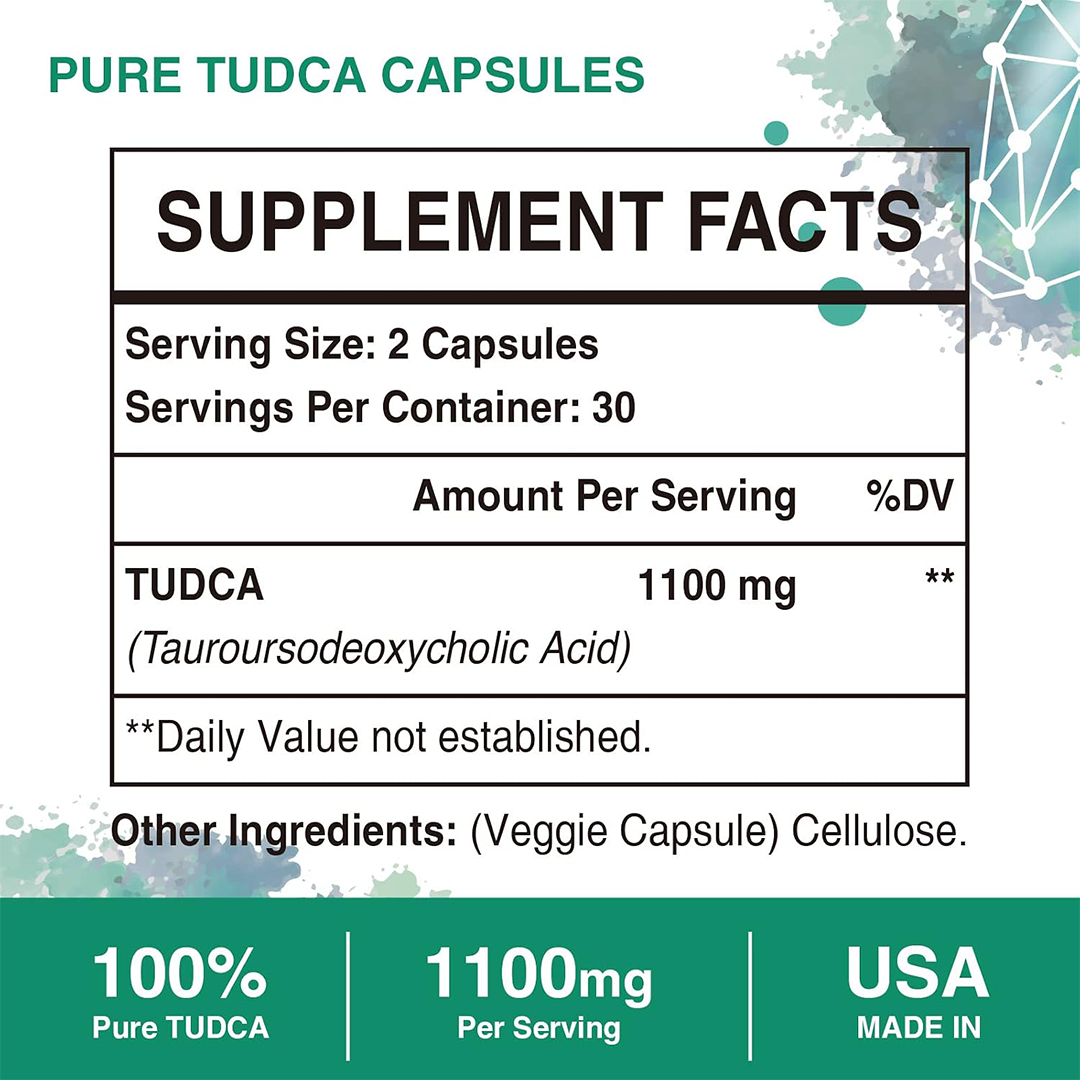 Sambugra Advanced TUDCA 1100mg 60 Capsules Ultra Strength Liver & Gut Health Support Supplement