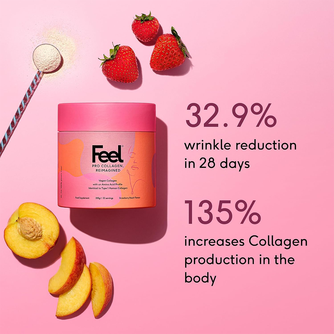 Feel Pro Collagen Powder Strawberry & Peach 30 Servings
