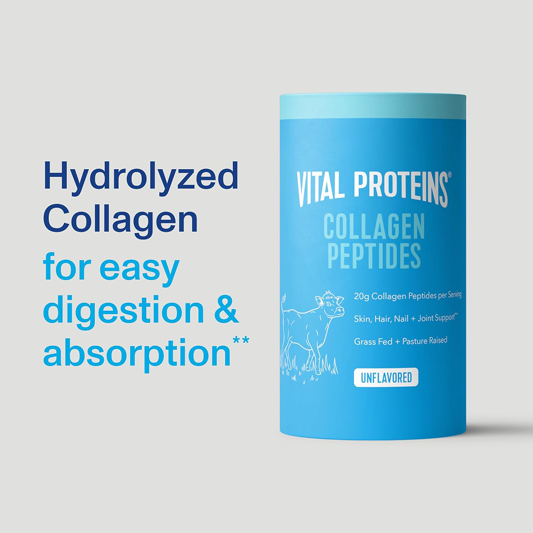 Vital Proteins Collagen Peptides Powder Unflavored 20g Collagen Per Serving Grass-Fed Pasture-Raised
