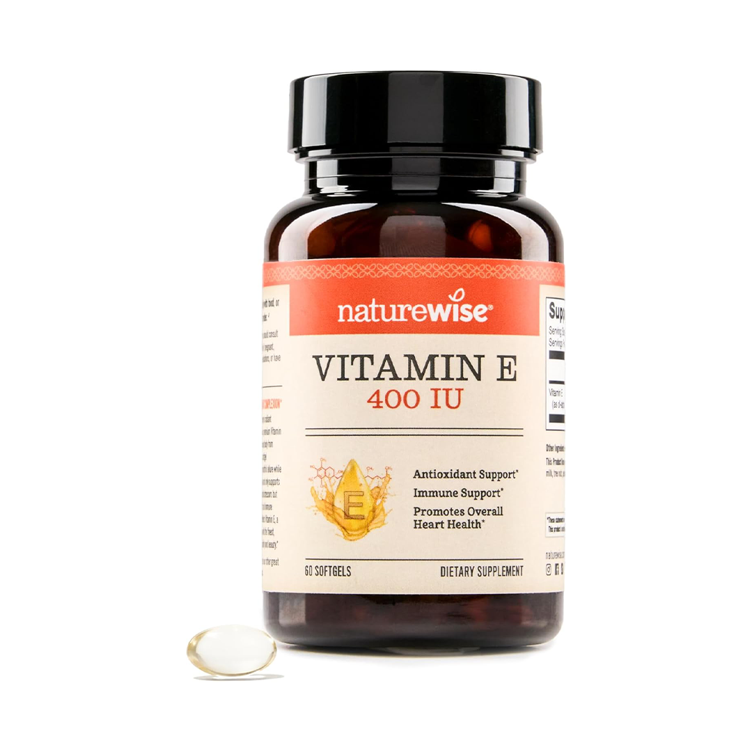 NatureWise Vitamin E 400 IU Softgels Antioxidant & Immune Support Dietary Supplement 50 Softgels