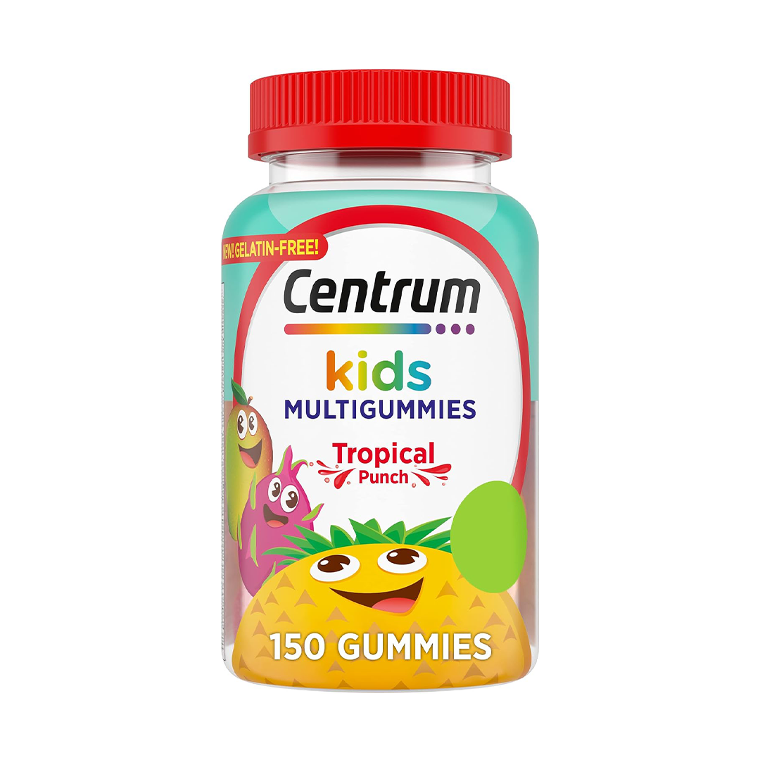 Centrum Kids Multivitamin Gummies Tropical Punch Flavor Children's Daily Multivitamin Supplement 150 Gummies