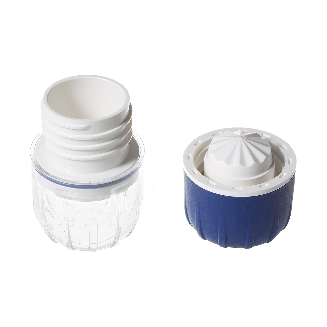 MAXGRIND Pill Crusher and Pill Grinder (Blue), Crushes Pills and Vitamins to Powder, Pill Crusher Pulverizer Grinder, Medicine Cup, Pill Sto