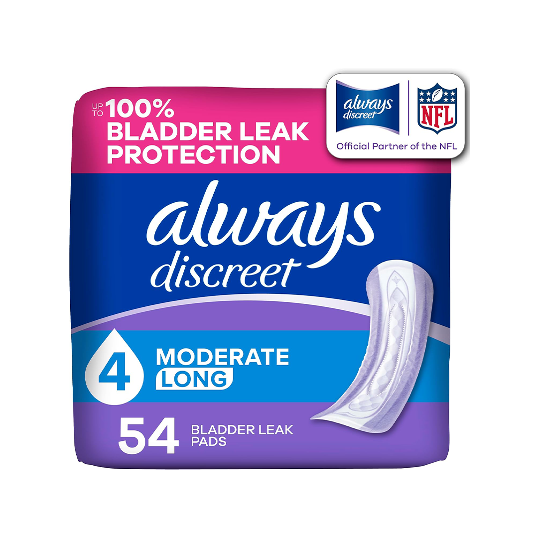 Always Discreet Womens Incontinence Pads 54 Count