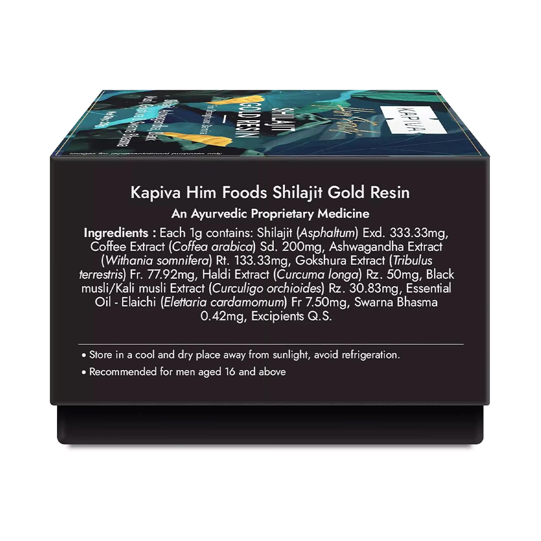 Kapiva Shilajit Gold Resin (20g) The "Alchemical" Stamina & Growth Catalyst