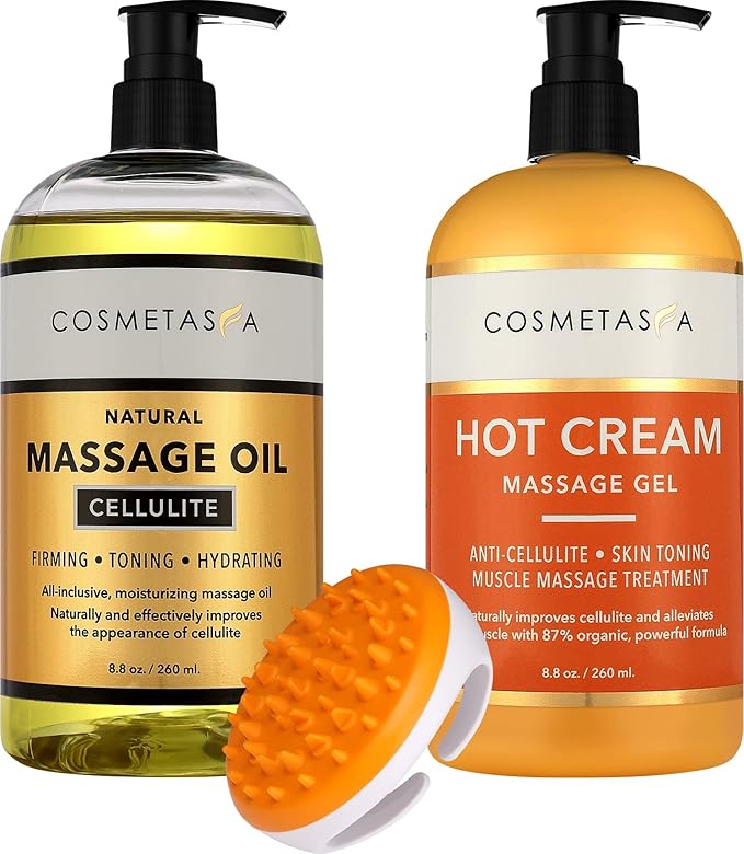 Cosmetasa Anti-Cellulite Massage Oil + Hot Cream Massage Gel Set