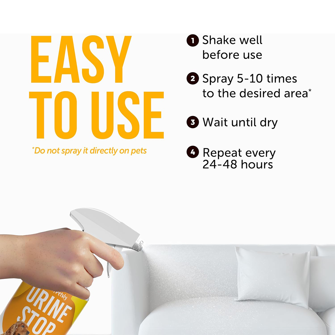 Petsly Dog & Cat Repellent Spray 500 ml Indoor & Outdoor Training Deterrent