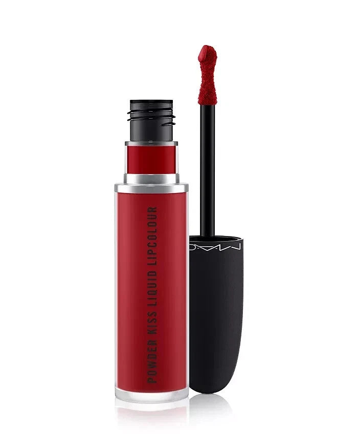 MAC Powder Kiss Liquid Lipcolour – Deep Red Matte